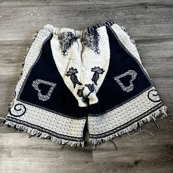 Custom Hand Made Tapestry Rug Playing Card Shorts Size 30" Waist - Picture 2 of 7